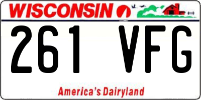 WI license plate 261VFG
