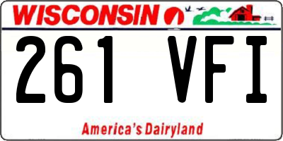 WI license plate 261VFI