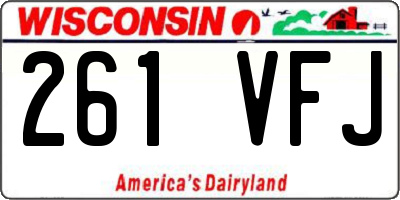 WI license plate 261VFJ