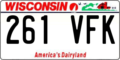 WI license plate 261VFK