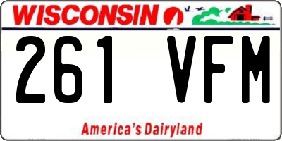 WI license plate 261VFM