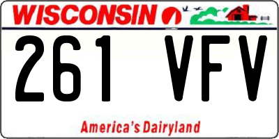 WI license plate 261VFV