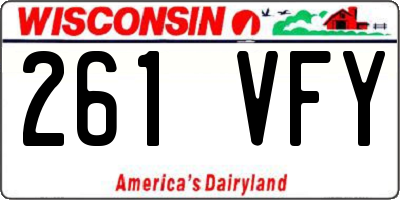 WI license plate 261VFY
