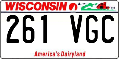 WI license plate 261VGC