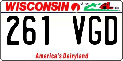 WI license plate 261VGD