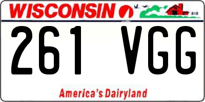 WI license plate 261VGG