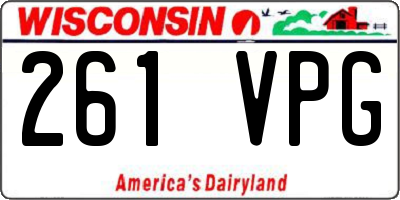 WI license plate 261VPG