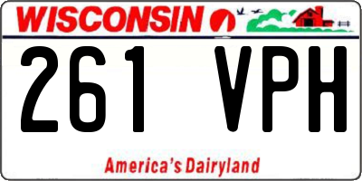 WI license plate 261VPH