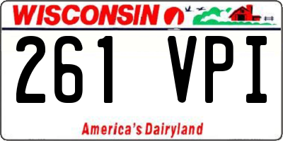 WI license plate 261VPI