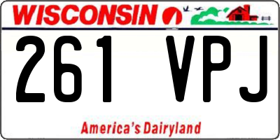 WI license plate 261VPJ