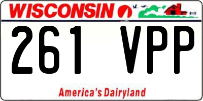 WI license plate 261VPP