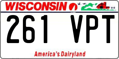 WI license plate 261VPT