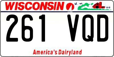 WI license plate 261VQD