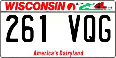WI license plate 261VQG