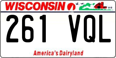 WI license plate 261VQL