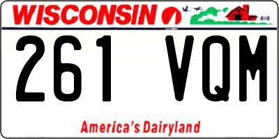 WI license plate 261VQM