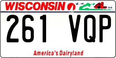 WI license plate 261VQP