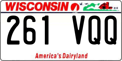 WI license plate 261VQQ