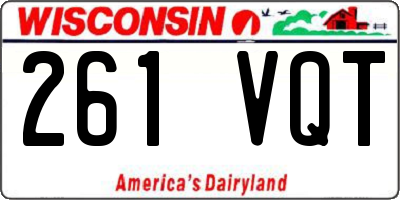 WI license plate 261VQT