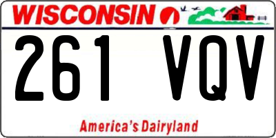 WI license plate 261VQV