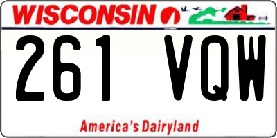 WI license plate 261VQW