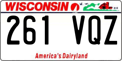 WI license plate 261VQZ
