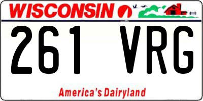 WI license plate 261VRG