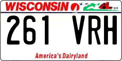 WI license plate 261VRH