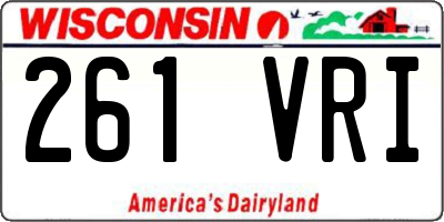 WI license plate 261VRI