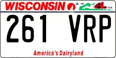 WI license plate 261VRP