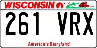 WI license plate 261VRX