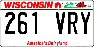 WI license plate 261VRY