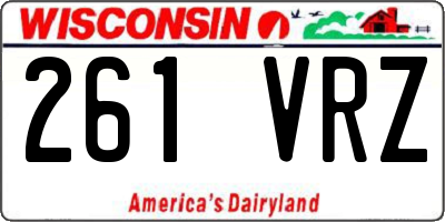 WI license plate 261VRZ