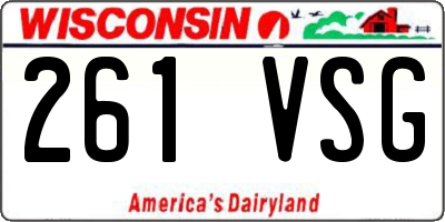 WI license plate 261VSG