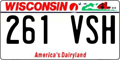 WI license plate 261VSH
