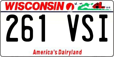 WI license plate 261VSI
