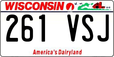 WI license plate 261VSJ