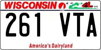 WI license plate 261VTA