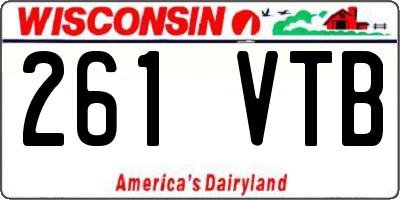 WI license plate 261VTB