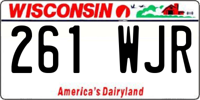 WI license plate 261WJR