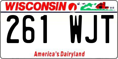 WI license plate 261WJT