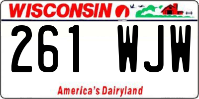 WI license plate 261WJW