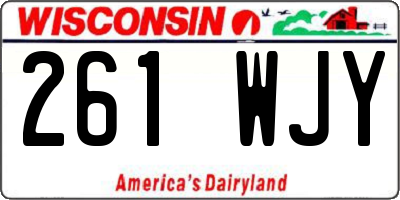 WI license plate 261WJY