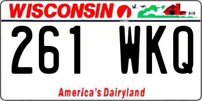 WI license plate 261WKQ