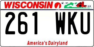 WI license plate 261WKU