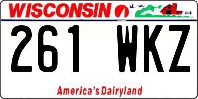 WI license plate 261WKZ
