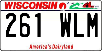 WI license plate 261WLM