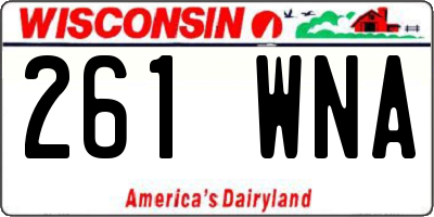 WI license plate 261WNA