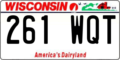 WI license plate 261WQT