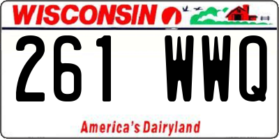 WI license plate 261WWQ